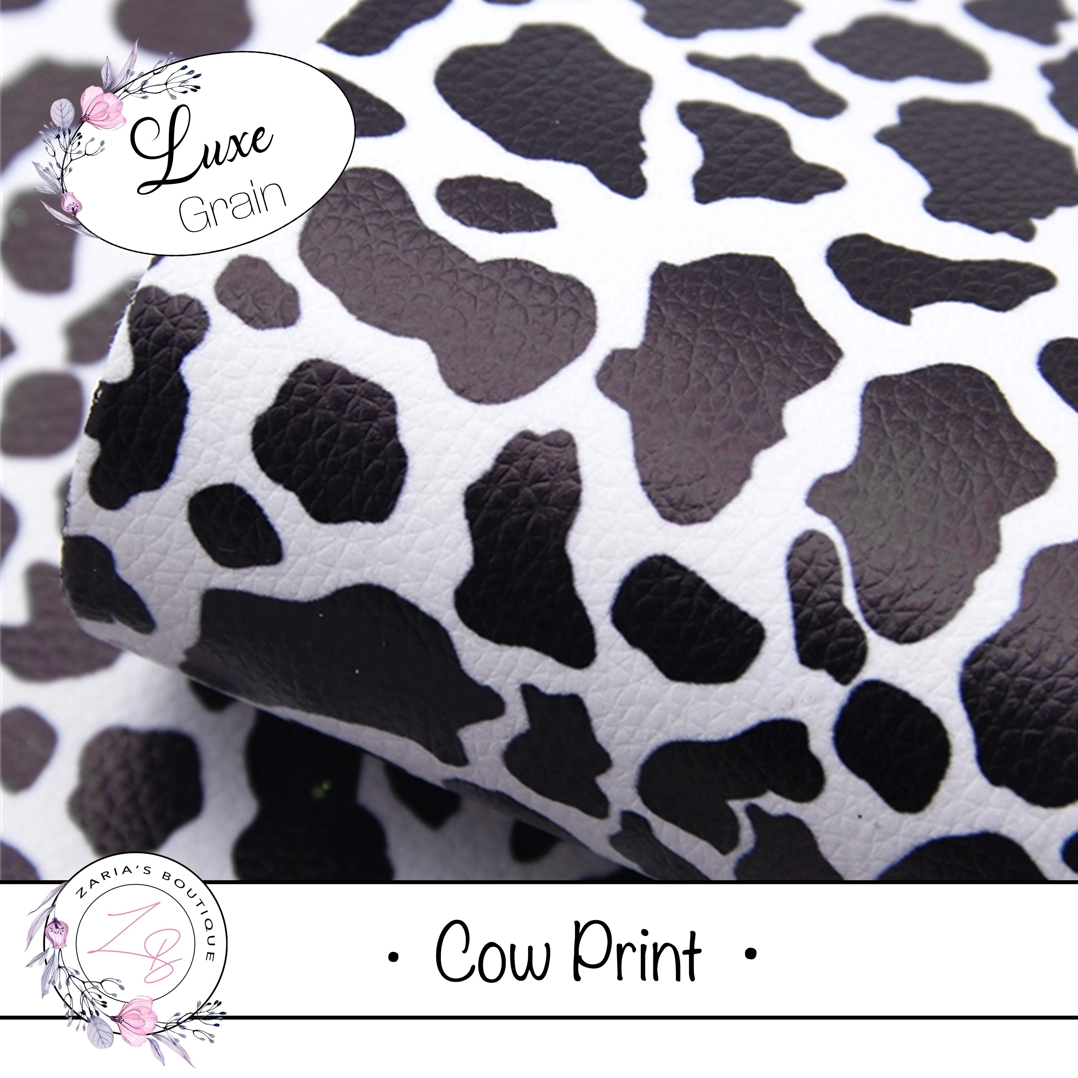 ⋅ Moo-y Christmas ⋅ Festive Farm Print ⋅ Textured Leather ⋅