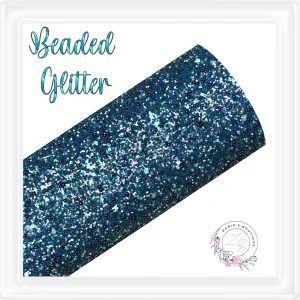 ⋅ Pearl Beaded Chunky Glitter ⋅ Ocean Bubbles ⋅ Teal Blue ⋅