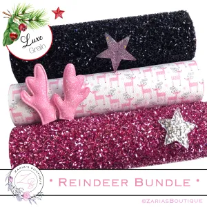 ⋅ Reindeer  Bundle ⋅ Christmas Faux Leather & Glitter Bundle