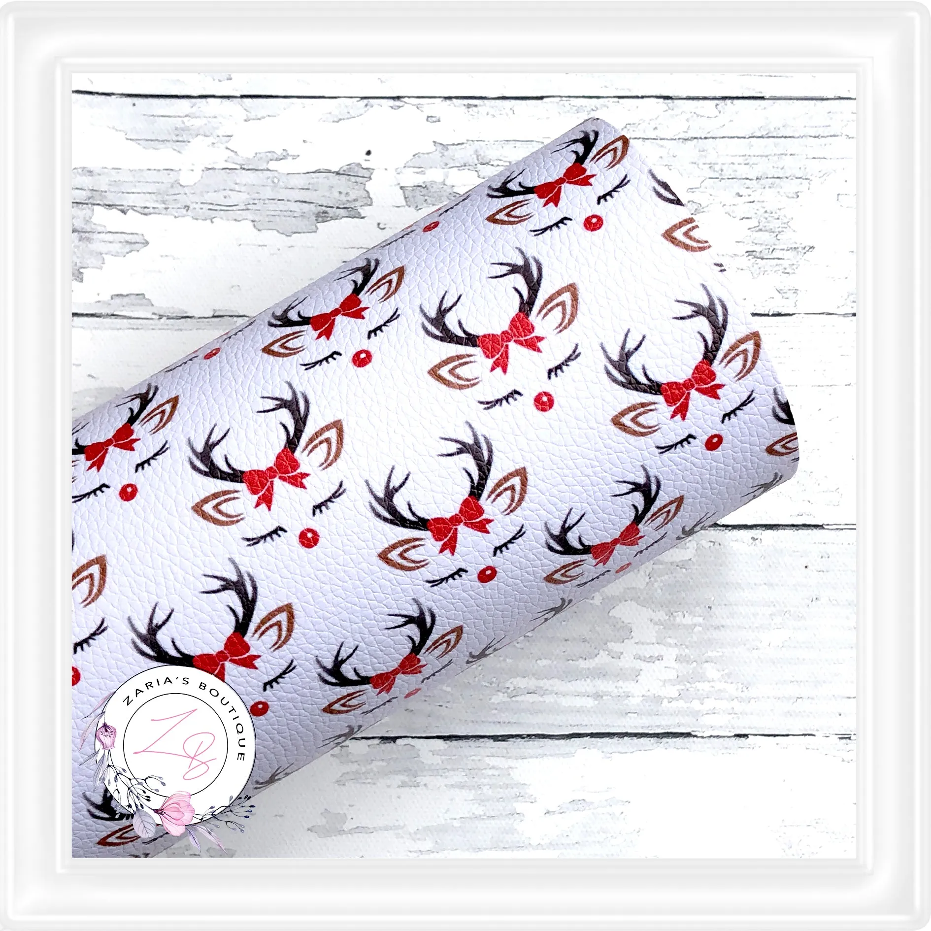 ⋅ Rudolph ⋅ Christmas ⋅ Textured Vegan Faux Leather ⋅