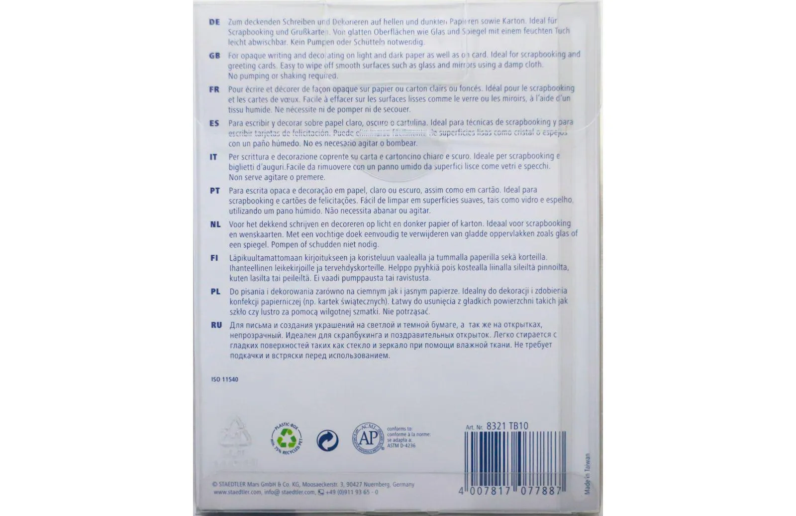 ■ Staedtler - Metallic Brush Pen - Wallet of 10