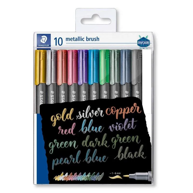■ Staedtler - Metallic Brush Pen - Wallet of 10