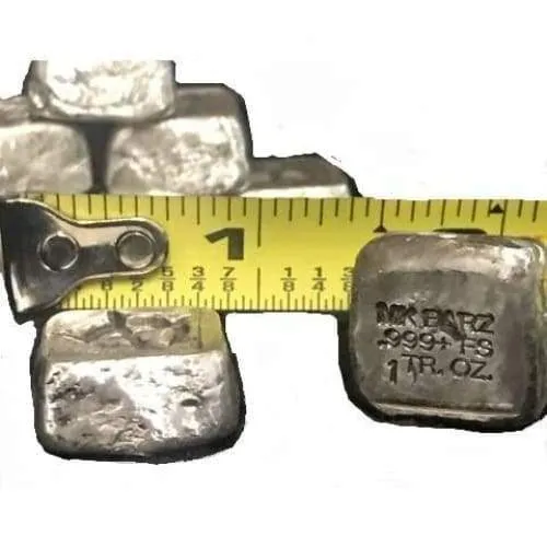 1 Troy Oz. "Dragon Head" Stamped Cube .999 Fine Silver