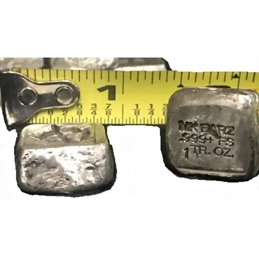 1 Troy Oz. "The Spiders Web" Stamped Cube .999 Fine Silver