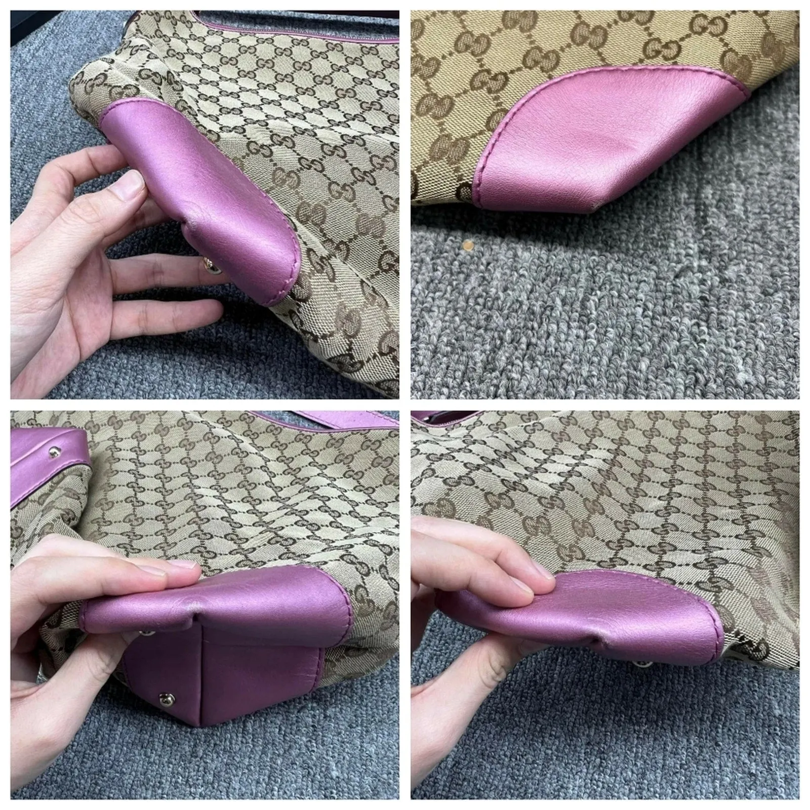100% Authentic Gucci GG Bree Leather Tote Bag