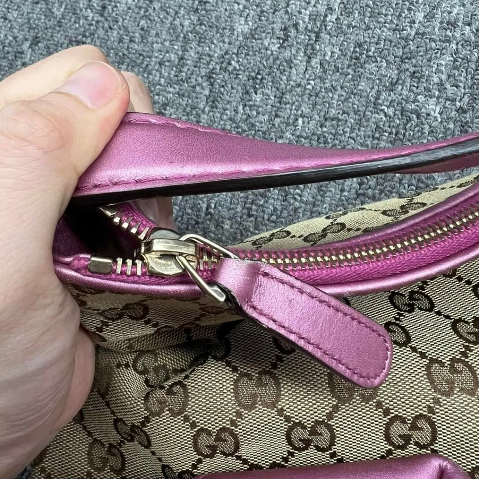 100% Authentic Gucci GG Bree Leather Tote Bag