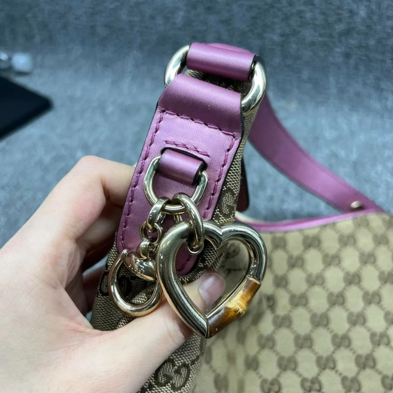 100% Authentic Gucci GG Bree Leather Tote Bag