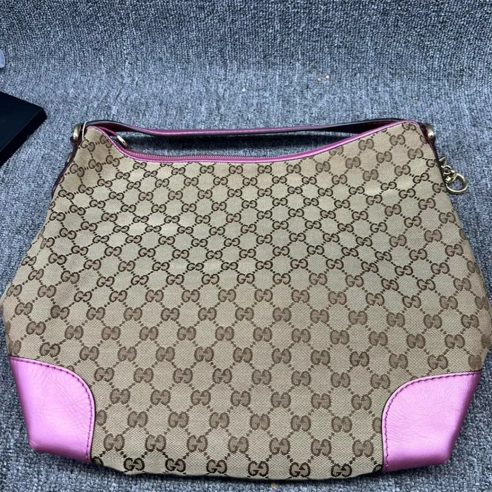 100% Authentic Gucci GG Bree Leather Tote Bag
