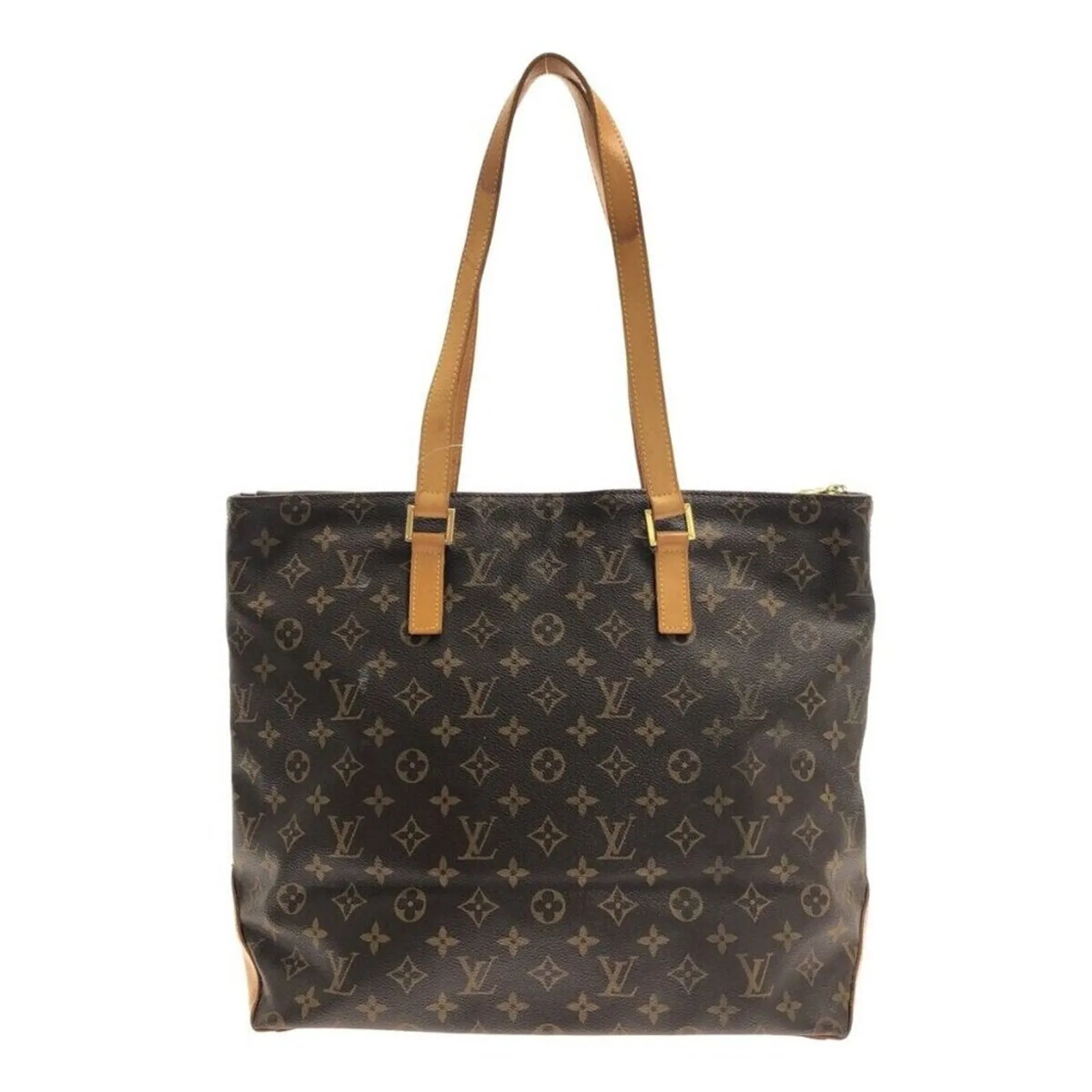 100% Authentic LOUIS VUITTON Cabas Mezzo Brown Monogram Tote Bag
