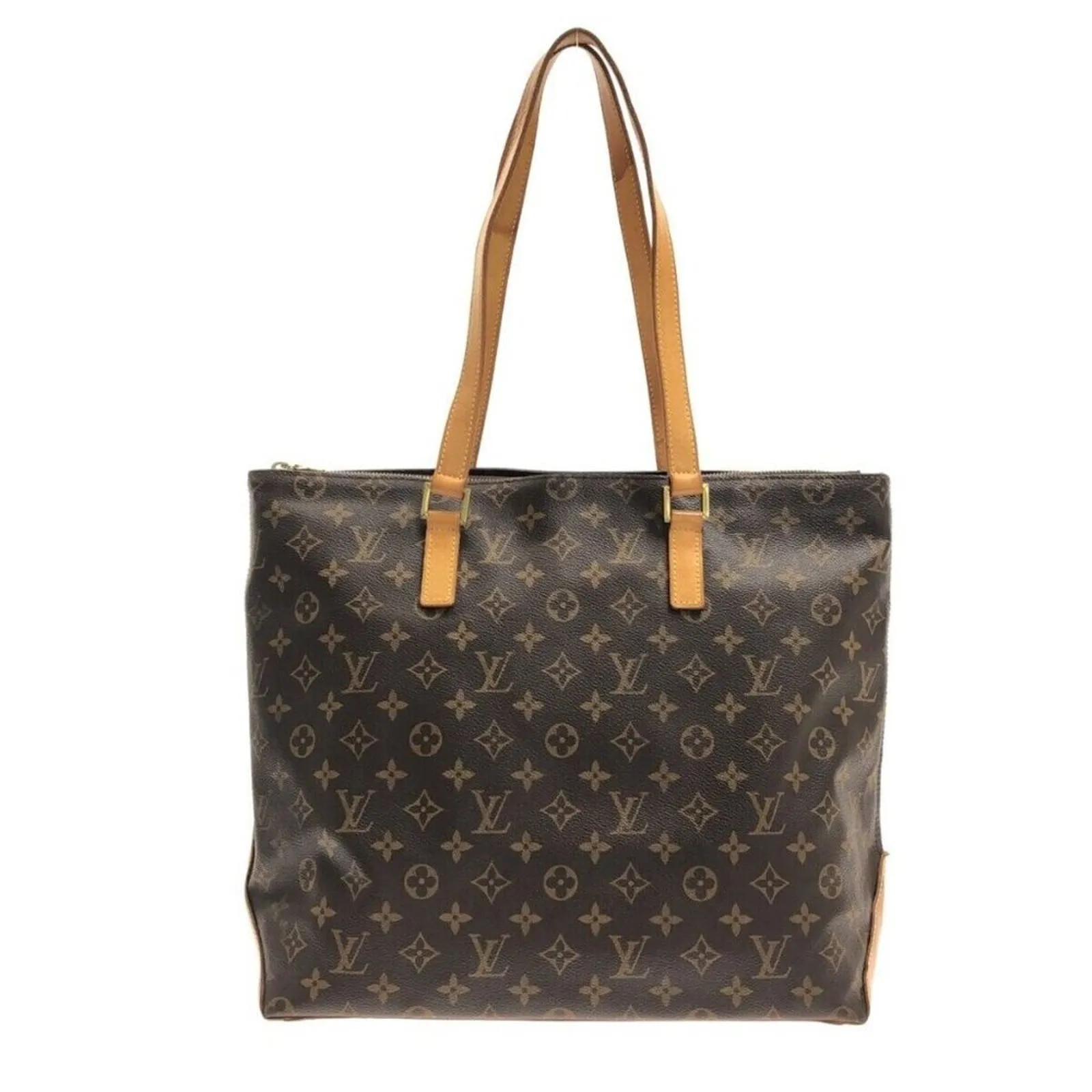 100% Authentic LOUIS VUITTON Cabas Mezzo Brown Monogram Tote Bag