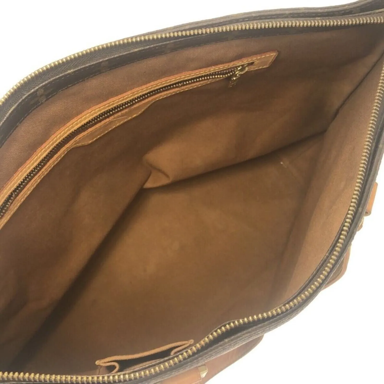 100% Authentic LOUIS VUITTON Cabas Mezzo Brown Monogram Tote Bag