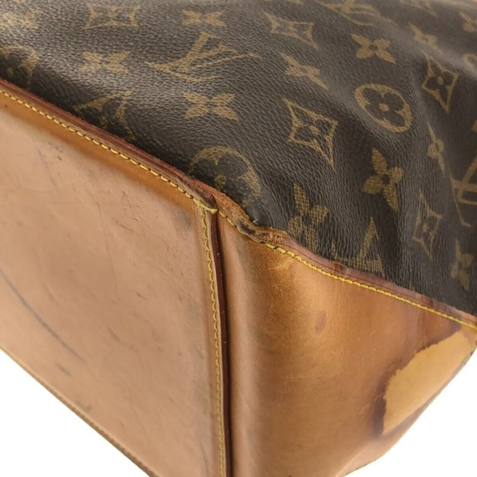 100% Authentic LOUIS VUITTON Cabas Mezzo Brown Monogram Tote Bag