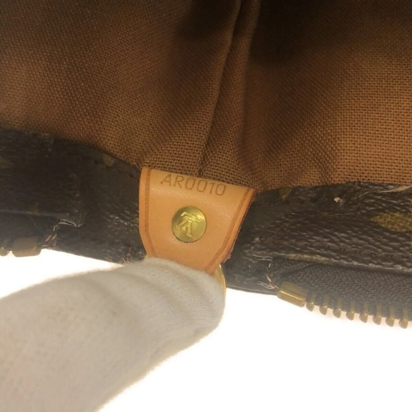 100% Authentic LOUIS VUITTON Cabas Mezzo Brown Monogram Tote Bag