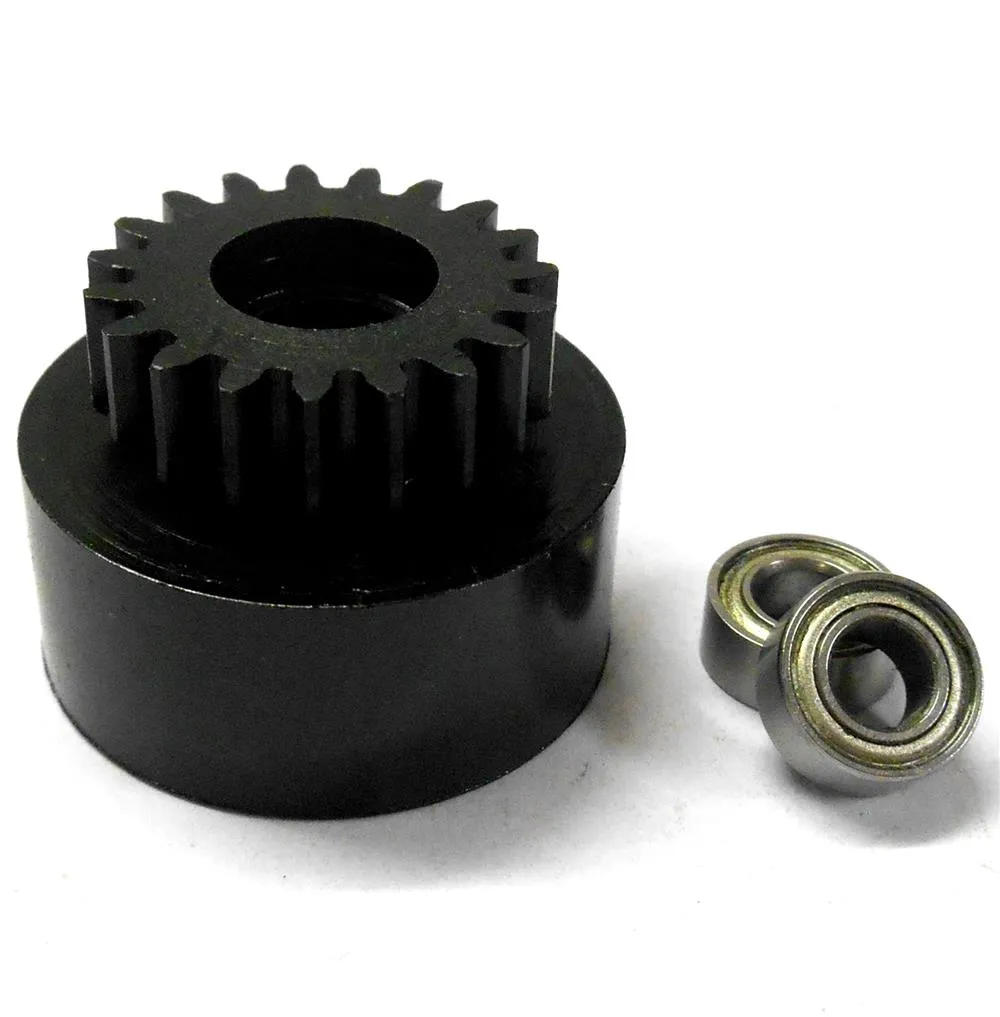 1/10 1/8 Scale .18   Engine Clutch Bell Housing 19 Tooth Teeth 19T   2 Bearings