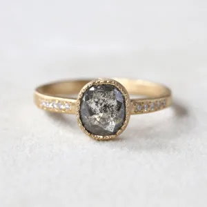 1.28ct grey diamond ring