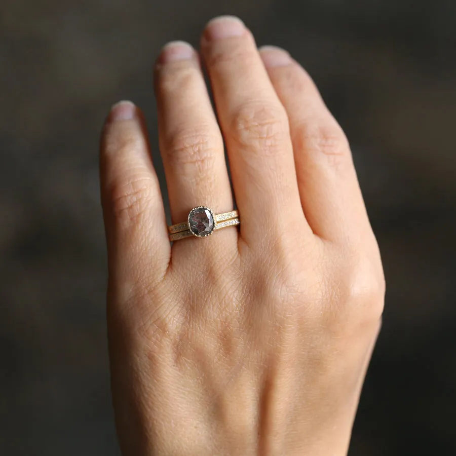 1.28ct grey diamond ring