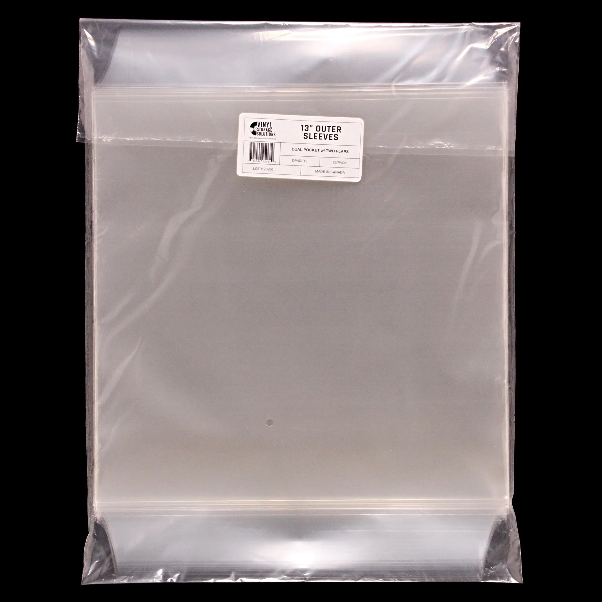 13" Dual Pocket Outer Sleeves w/ Two Flaps - 4mil (25 pack)