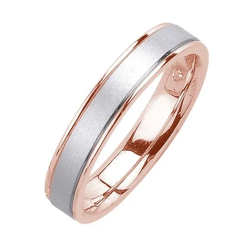 14K or 18K Two-Tone Gold Plain Ring