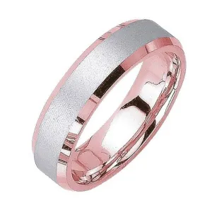 14K or 18K Two-Tone Gold Plain Ring