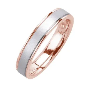 14K or 18K Two-Tone Gold Plain Ring