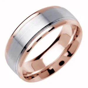 14K or 18K Two-Tone Gold Plain Ring