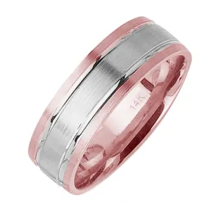 14K or 18K White and Rose Gold Ring