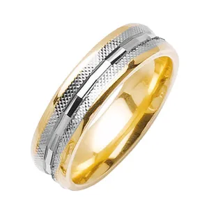 14K or 18K White and Yellow Gold Ring