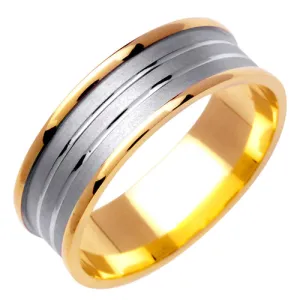 14K or 18K White and Yellow Traditional Ring