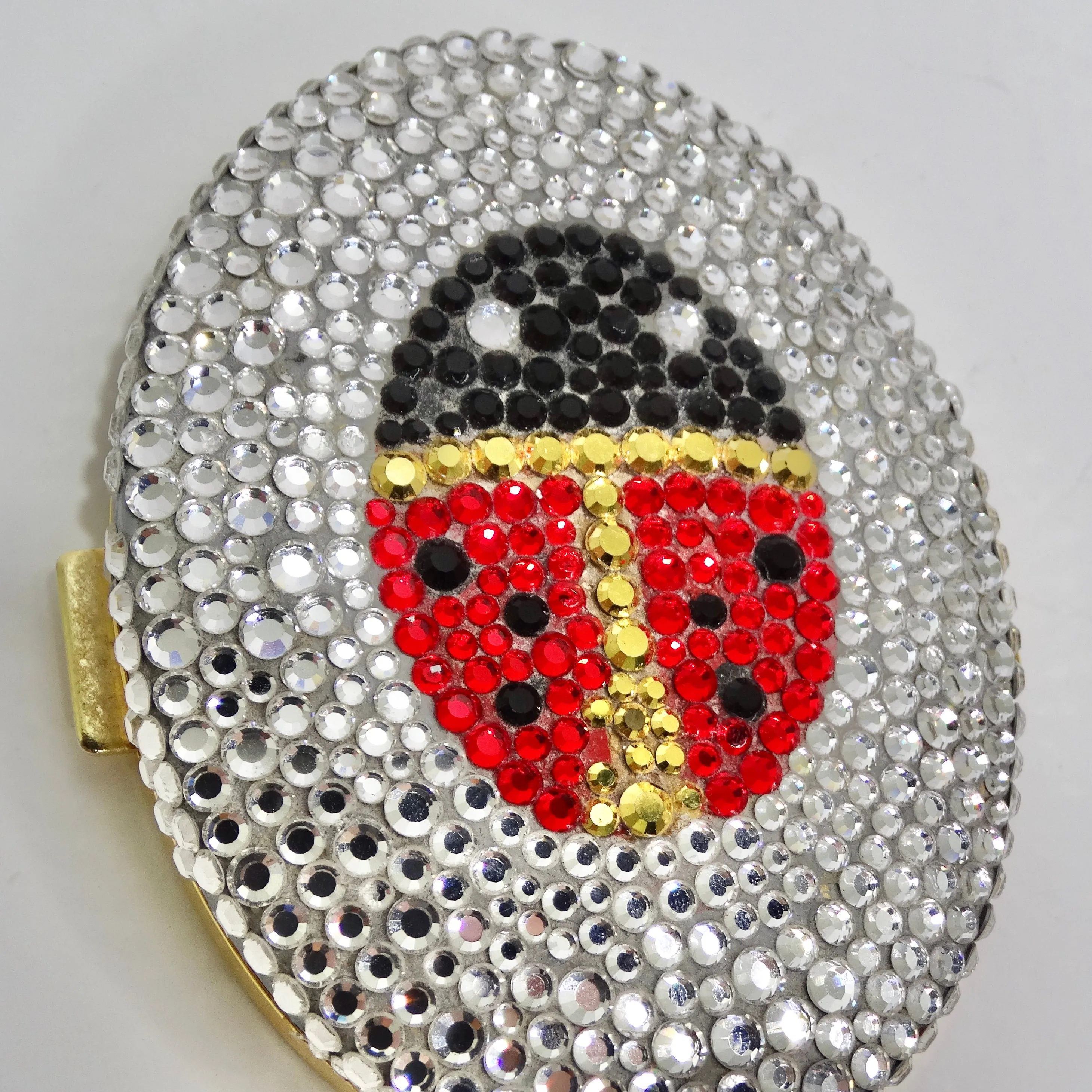 1970s Crystal Lady Bug Compact Mirror