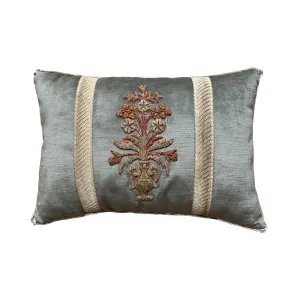 19th C. European Raised Silver and Gold Metallic Embroidery (#E080124 | 12 x 17")