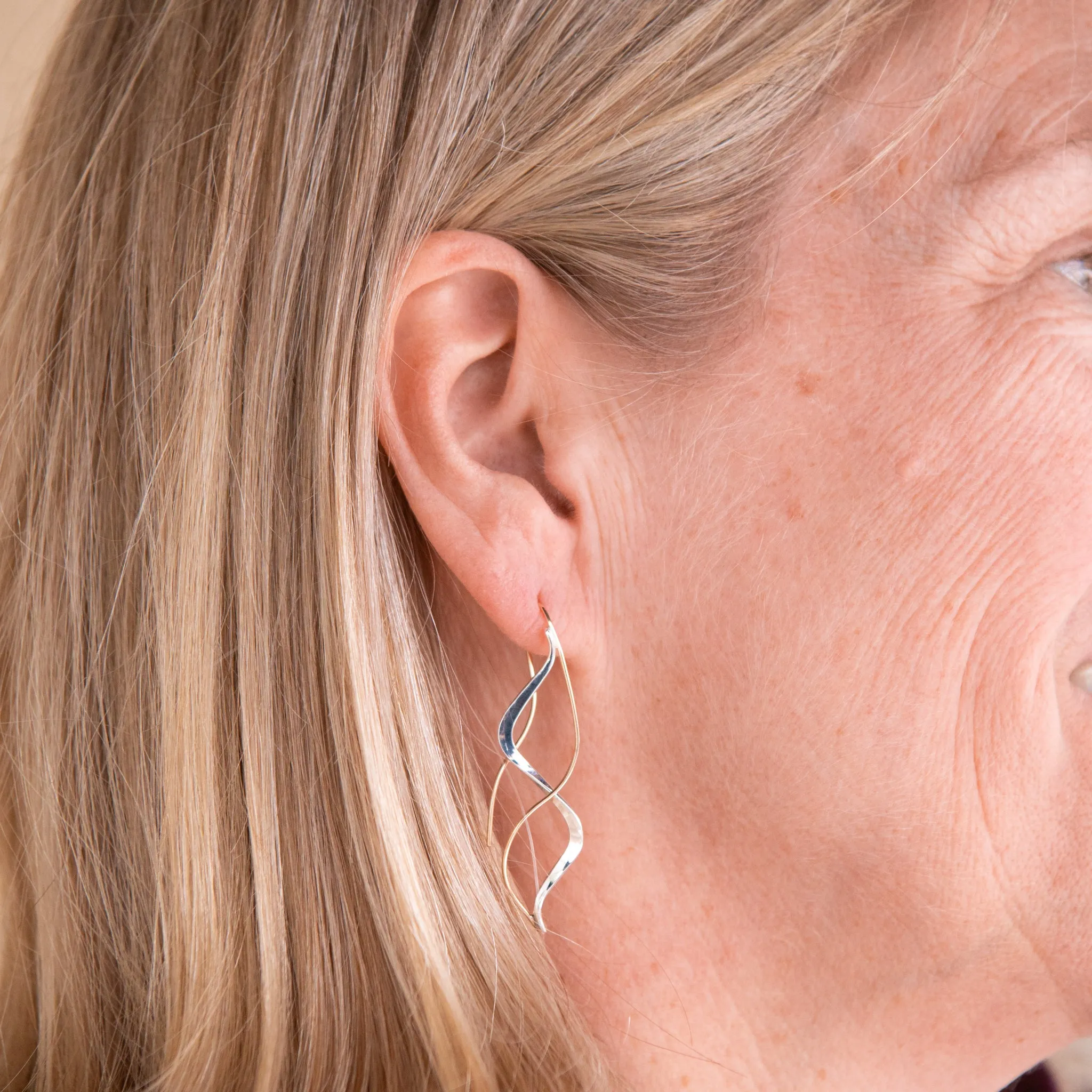 2 Tone Tango Threader Earrings