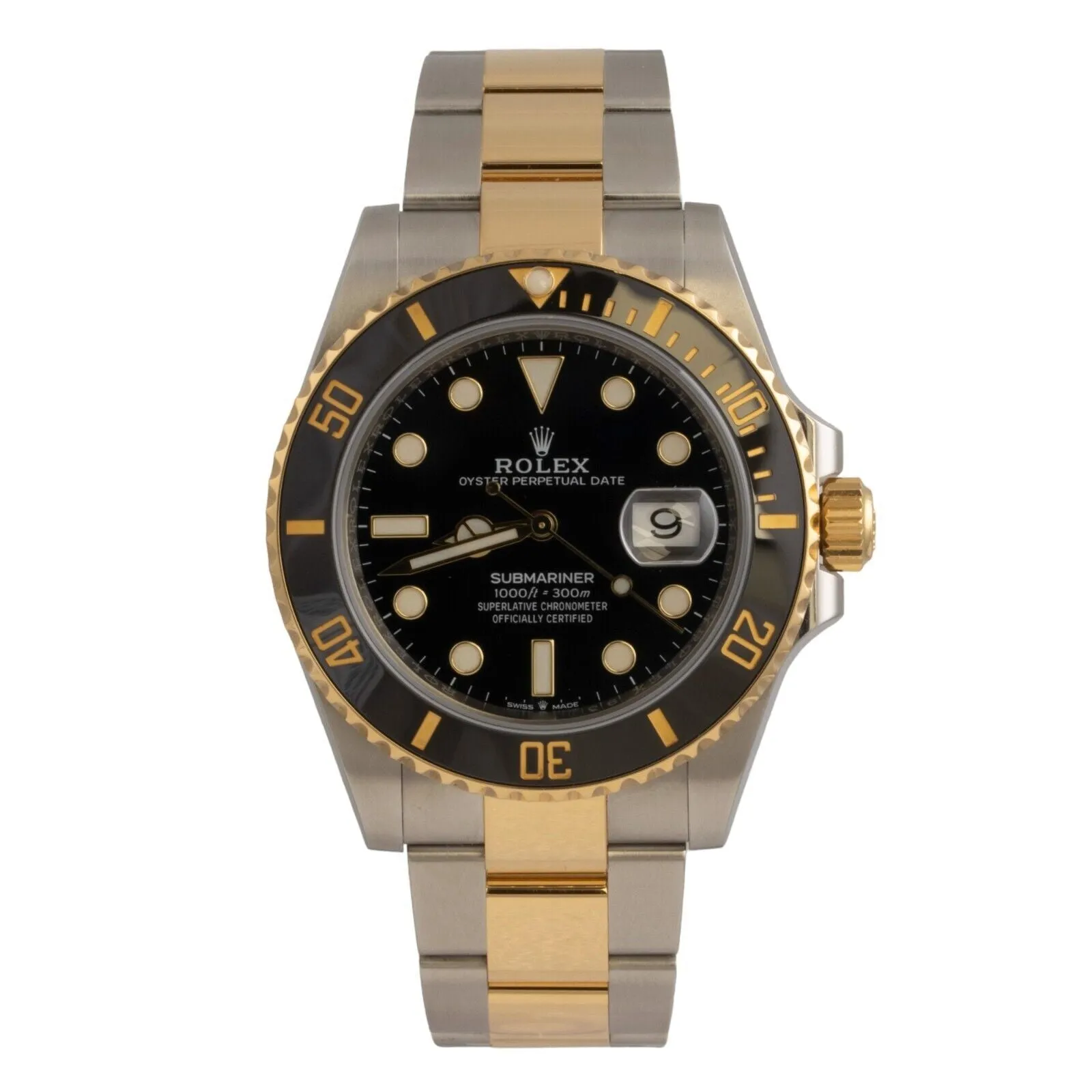 2021 Rolex Submariner 18k Gold & Stainless Steel Black 41mm 126613 LN BOX PAPERS