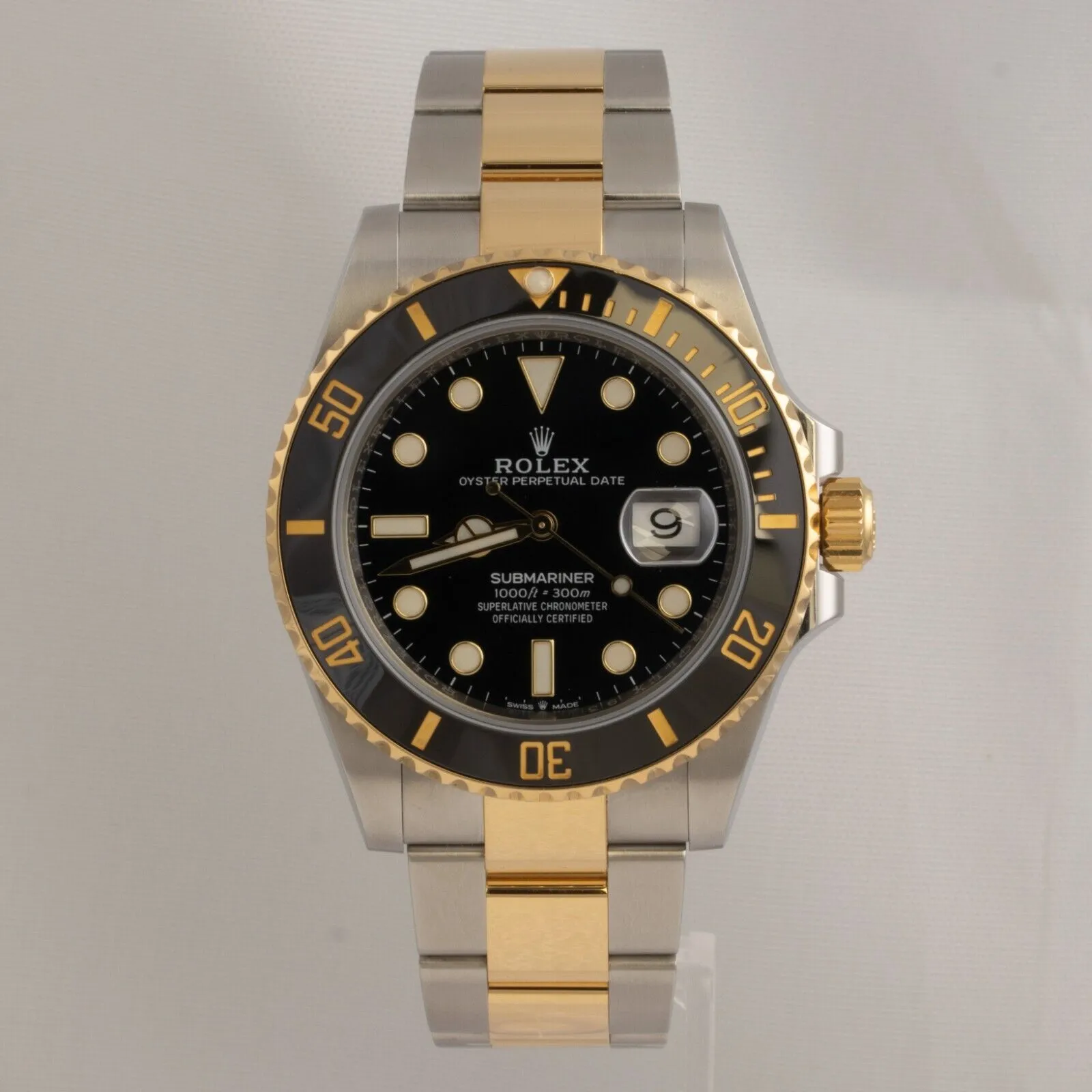 2021 Rolex Submariner 18k Gold & Stainless Steel Black 41mm 126613 LN BOX PAPERS