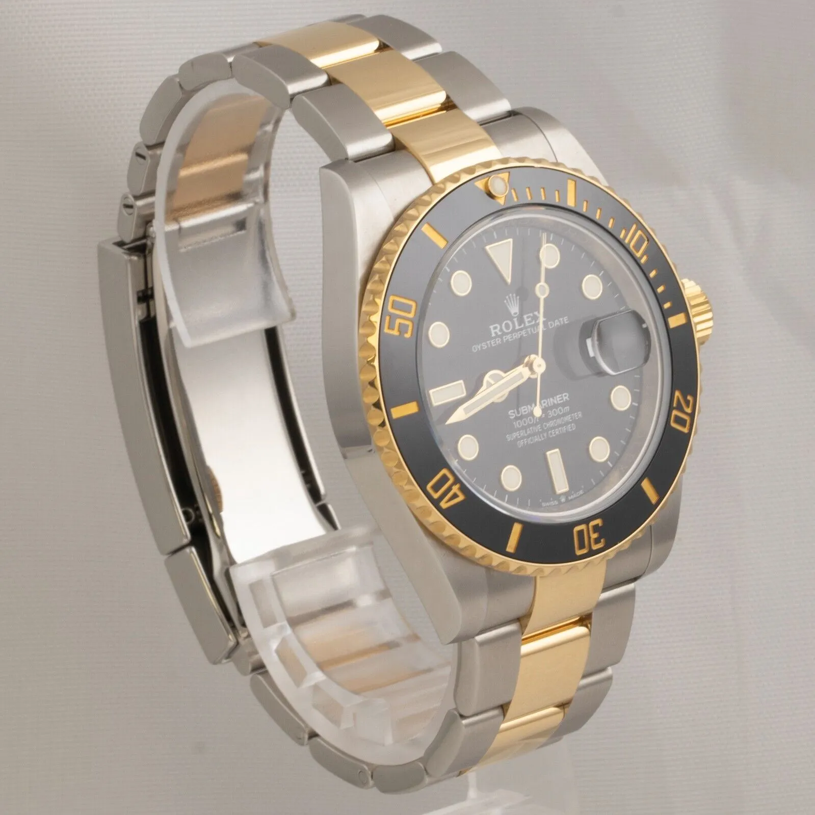 2021 Rolex Submariner 18k Gold & Stainless Steel Black 41mm 126613 LN BOX PAPERS