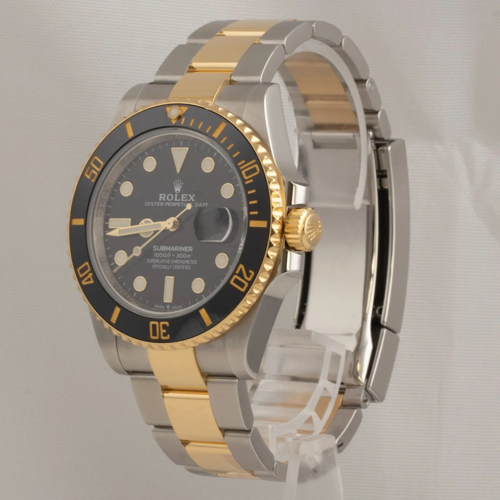 2021 Rolex Submariner 18k Gold & Stainless Steel Black 41mm 126613 LN BOX PAPERS