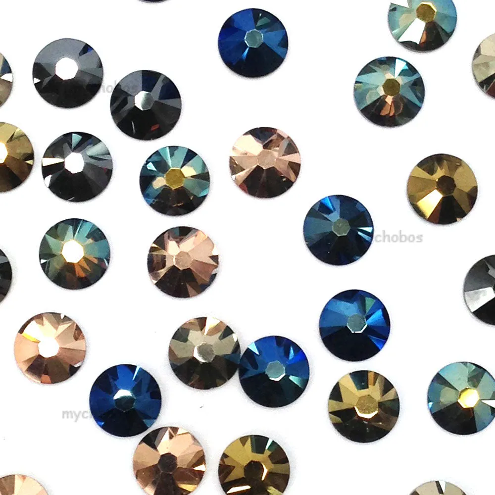 2058 & 2088 Swarovski Flatback No Hotfix, Metallic Mix Colors