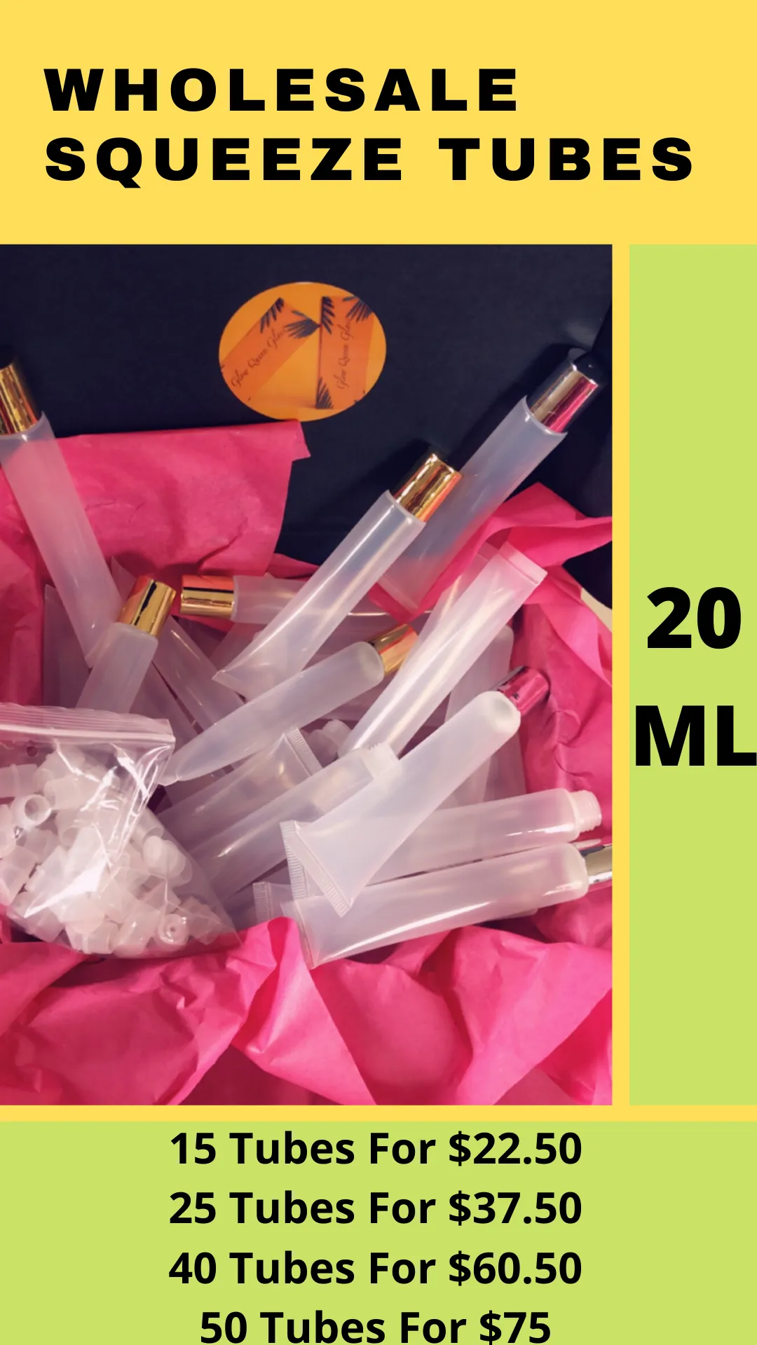 20ML WHOLESALE SQUEEZE TUBES (EMPTY)