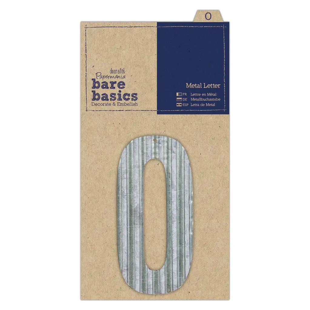 26 x Papermania Bare Basics Metal Alphabet Letters ( A - Z ) Silver Decoration Scrapbook Crafts