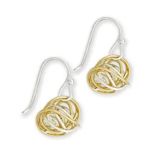 2Tone Large Tangled Web Earrings