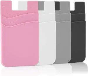 4 Pack Card Holder for Back of Phone, Phone Wallet