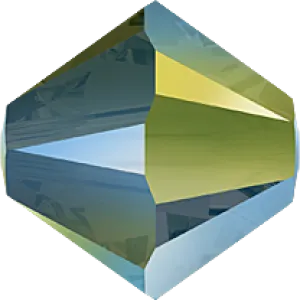 5328 Swarovski Bicone Beads, Crystal Iridescent Green 2x (001 IRIG2)