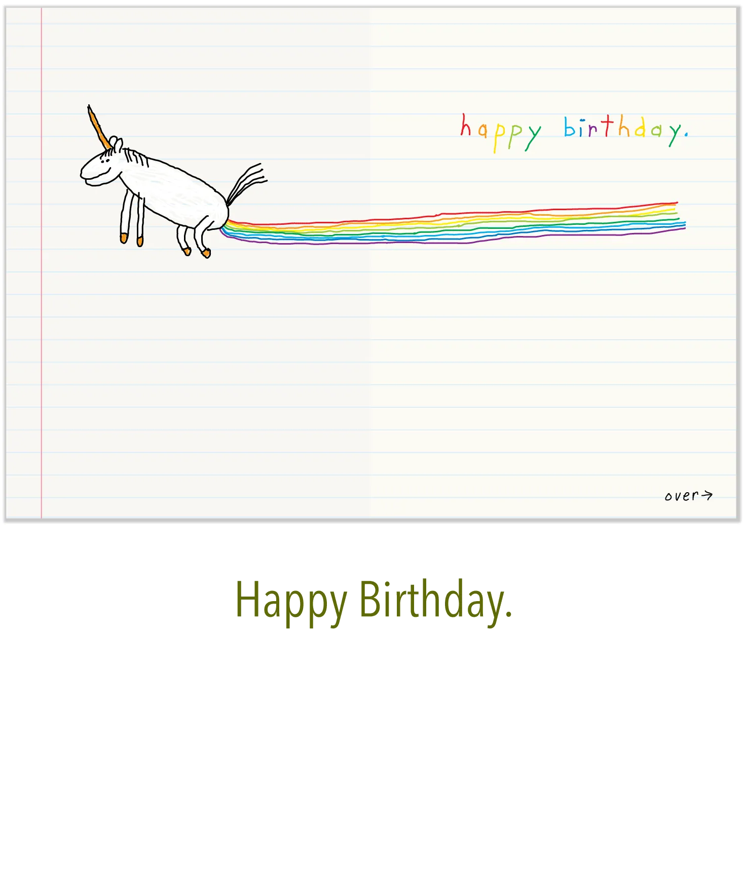 618 Unicorn (Birthday Card)