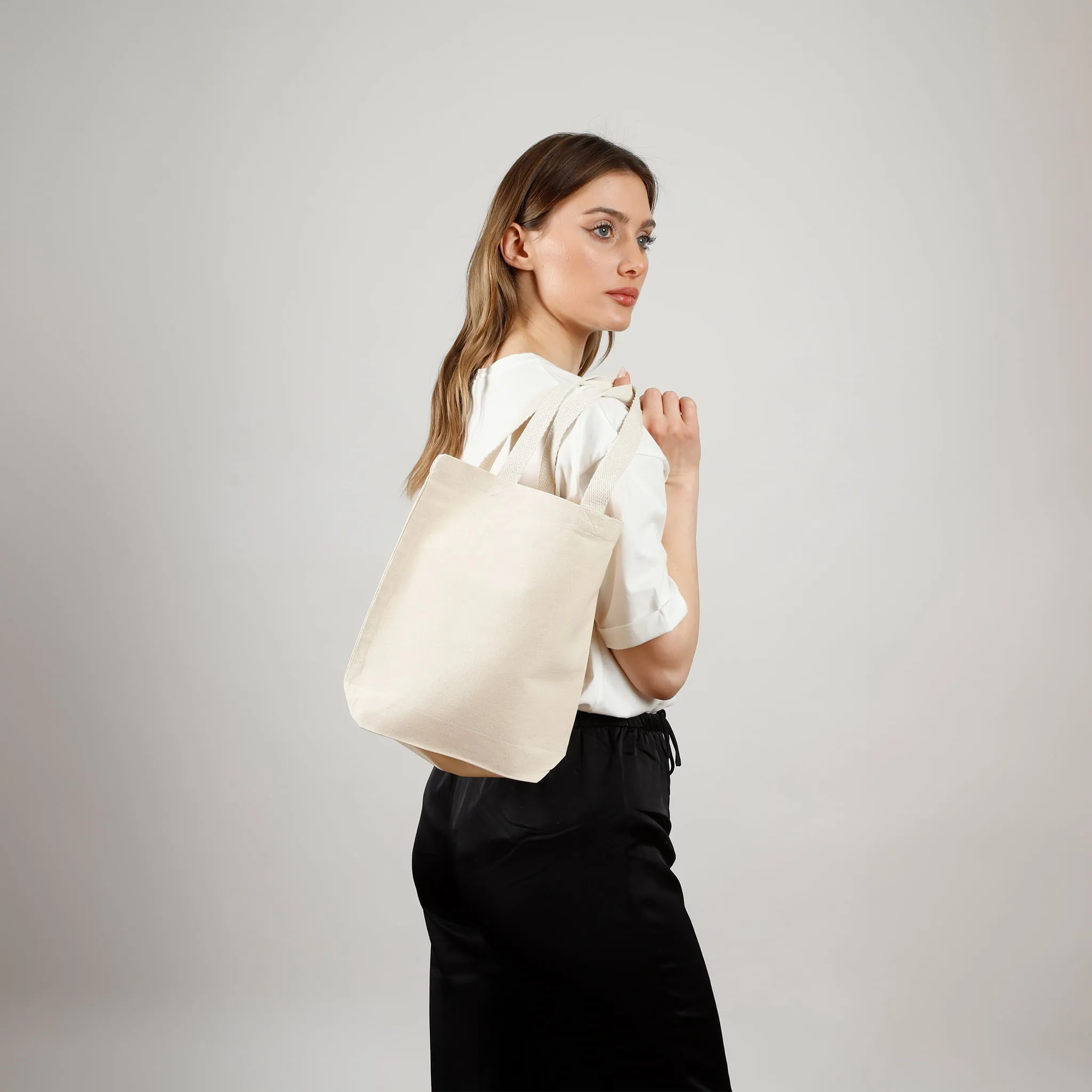 9" Compact Cotton Tote