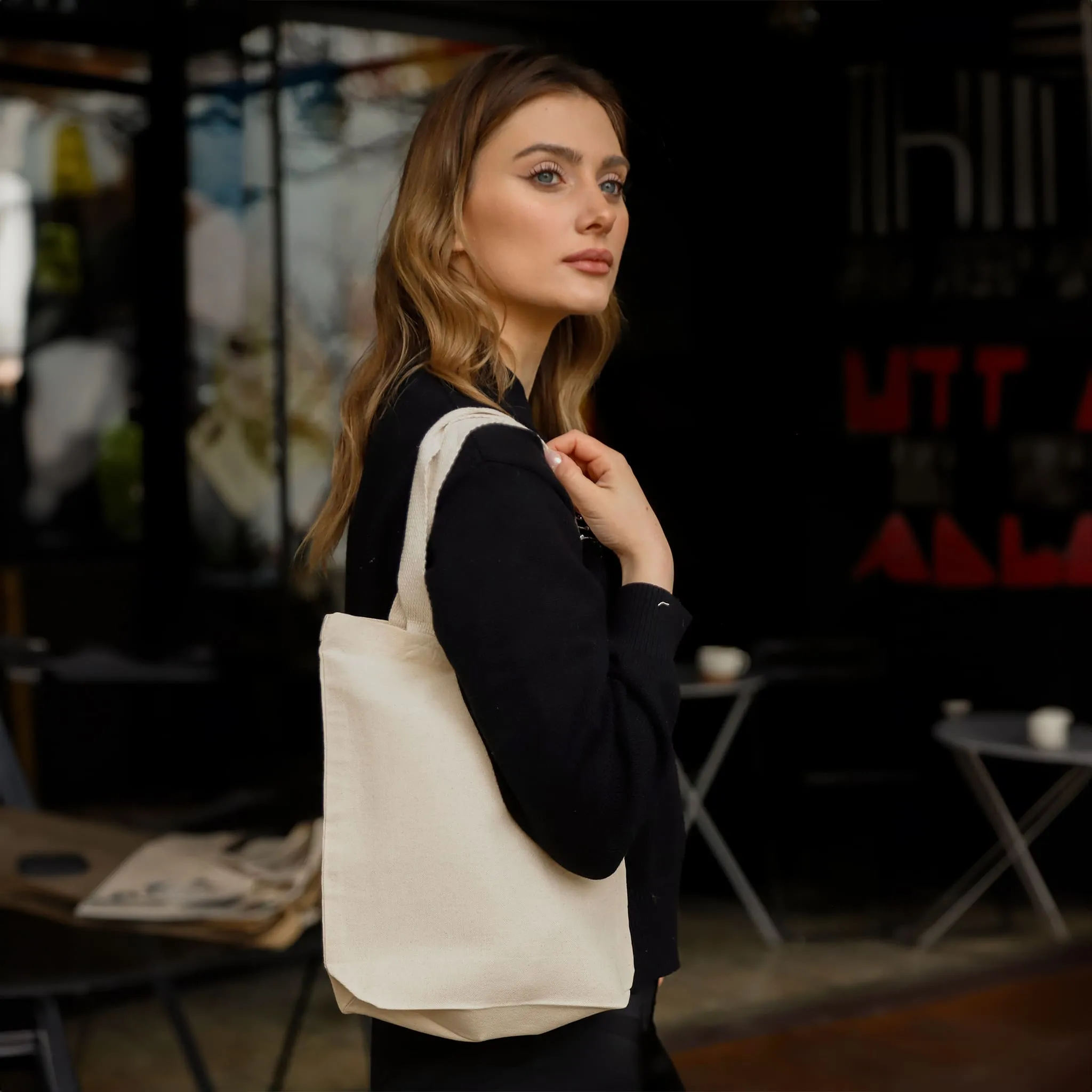 9" Compact Cotton Tote