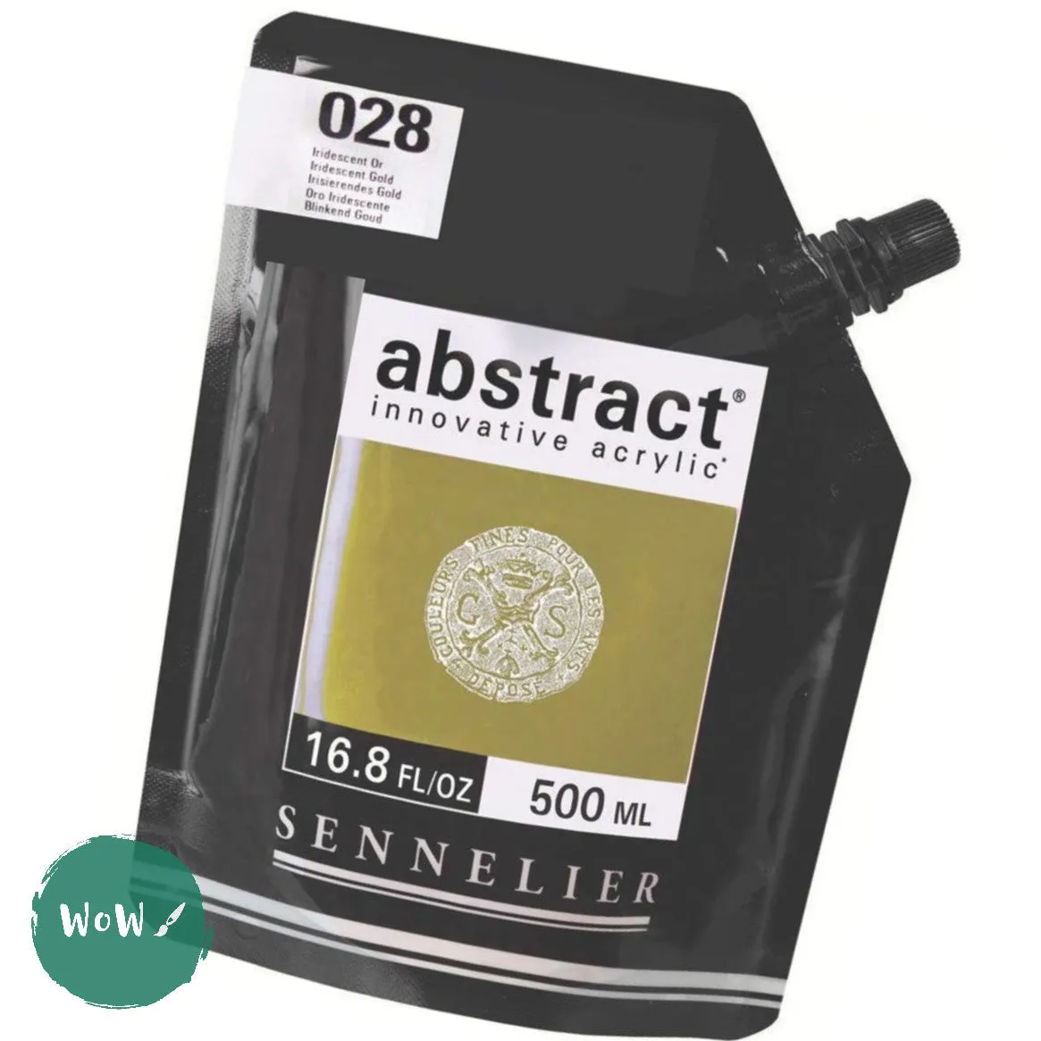 ACRYLIC PAINT - Sennelier ABSTRACT -  500ml pouch - 028 - IRIDESCENT GOLD
