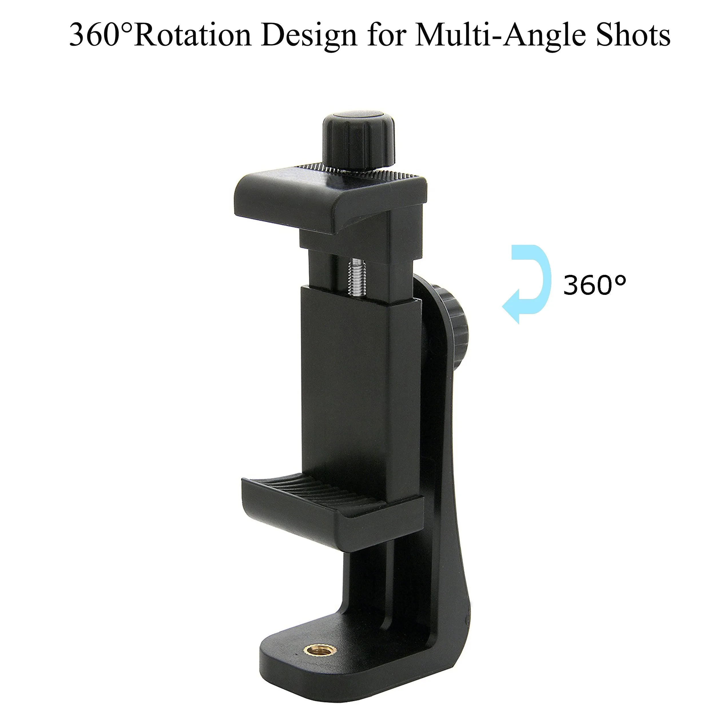 Ailun Tripod Phone Mount Holder Head Standard Screw Adapter Rotatable Digtal Camera Bracket Selfie Lens Monopod Adjustable Ring Light for Camcorder iPhone X XR Xs Max 8 7Plus Galaxy s10 s9 plus Note10