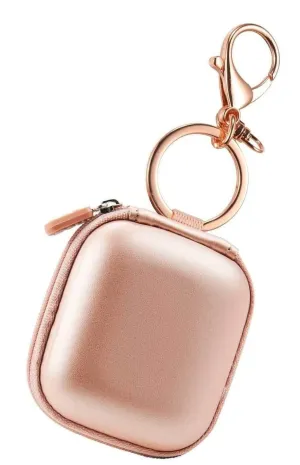 Airpods Case Keychain, AirPod Charging Protective Case, Earbud Case, PU Leather Hard case, Portable Carrying Case with Metal Clasp and Keychain Compatible with Apple AirPods Bluetooth Earphone