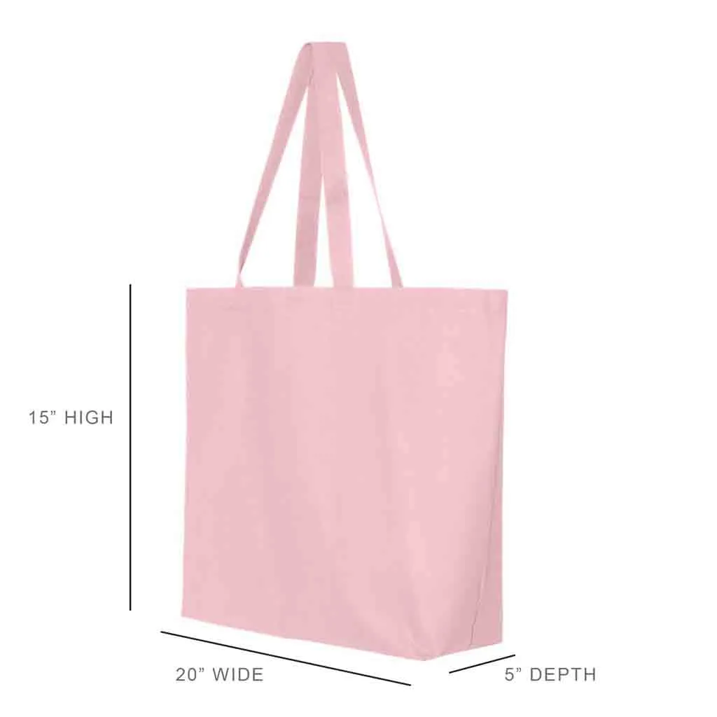Alpha Phi Pink Canvas Tote Bag with Black Bow