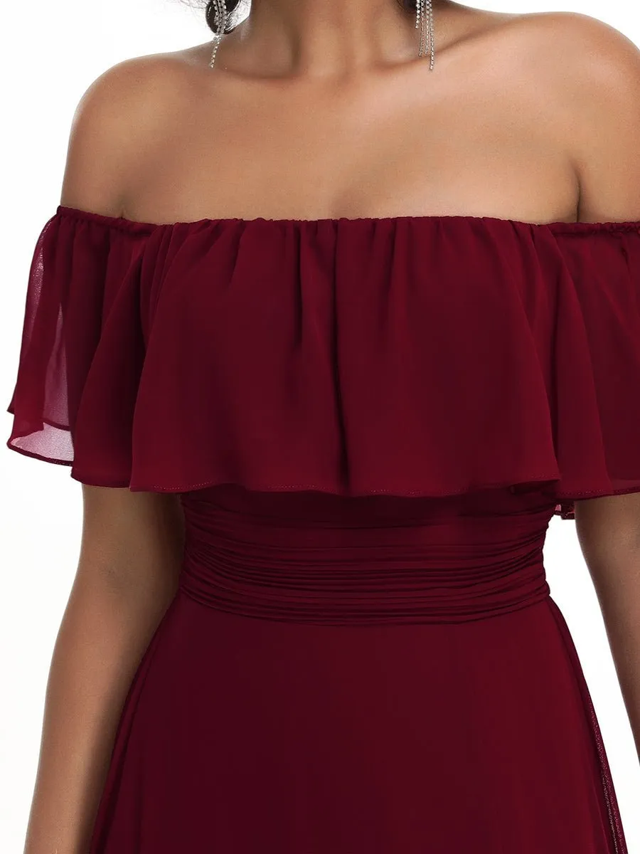 Angelina ball dress with split in burgundy s18 Express NZ wide