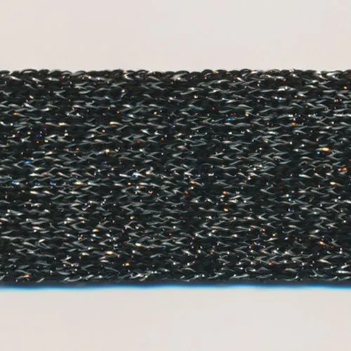 Antique Metallic Knit Tape #9 Black Silver